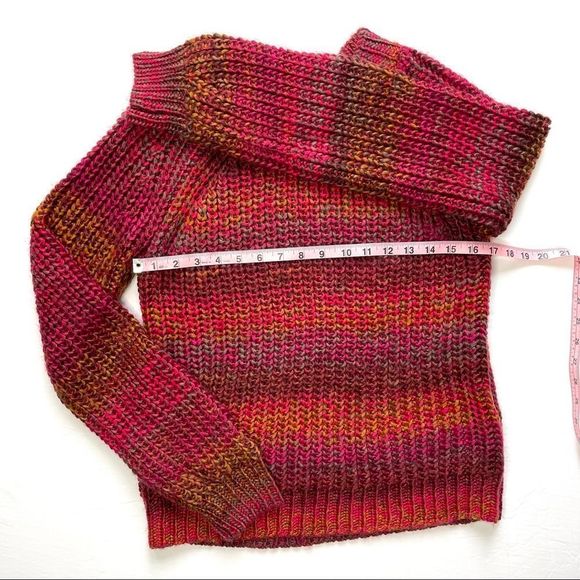 BB Dakota Multi Color Ombré Open Weave Women’s Sweater Size Medium - Picture 10 of 11